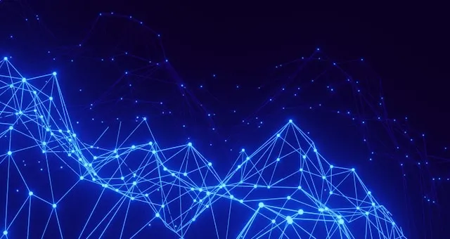 Abstract visualization of AI agent platforms showing interconnected nodes representing multi-agent orchestration